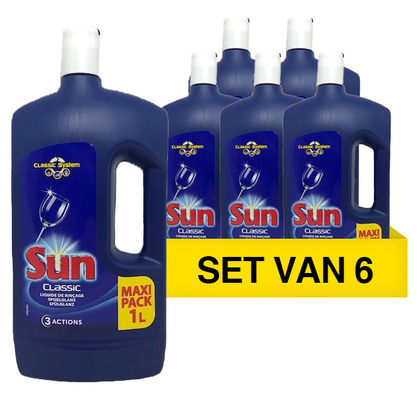 Sun Aanbieding: Sun Glansspoelmiddel (6 flessen - 1 liter)  SSU00121 - 1