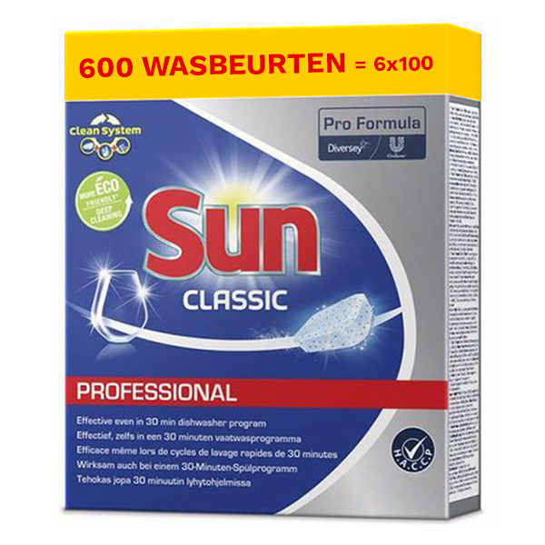 Sun Aanbieding: Sun Professional Classic vaatwastabletten (600 vaatwasbeurten)  SSU00099 - 1