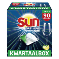 Sun Kwartaalbox: Sun Optimum All-In-1 Vaatwascapsules Citroen (90 vaatwastabletten)  SSU00125