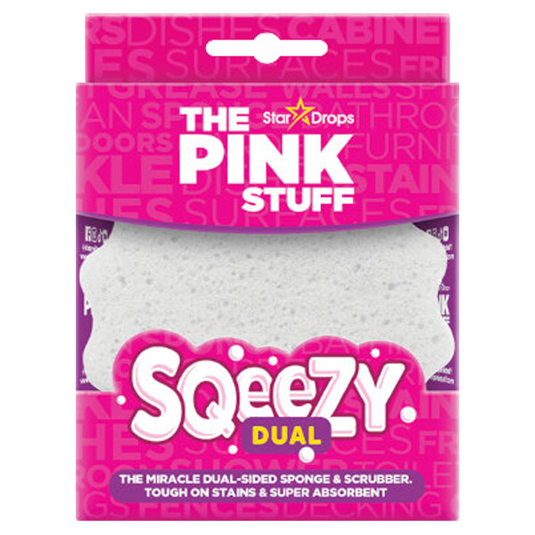 The Pink Stuff Sqeezy - Dubbelzijdige Scrub Spons Wit  SPI00061 - 1