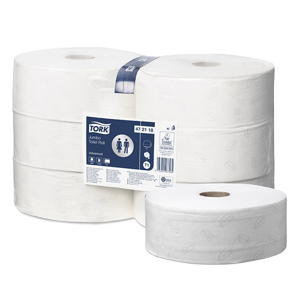 Tork Toiletpapier Jumbo 511580 2-laags | 6 rollen | Geschikt voor Tork T1 dispenser  STO00004 - 1