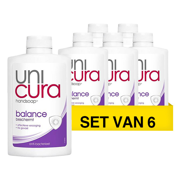 Unicura Aanbieding: 6x Unicura handzeep navulling Balance (250 ml)  SUN00031 - 1