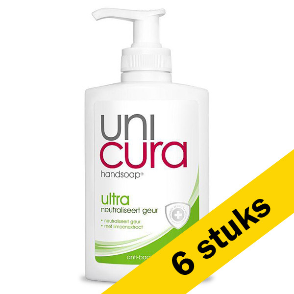 Aanbieding: 6x Unicura Handzeep Ultra (250 Ml) Unicura 123schoon.nl