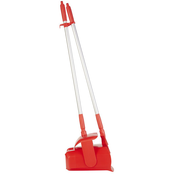 Vikan hygiëne combinatieset blik/veger met lange steel (rood)  SVI01054 - 3