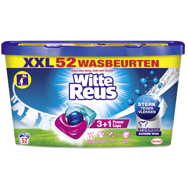 Witte-Reus Witte Reus 3+1 Power Caps wasmiddel capsules (52 wasbeurten)  SRE00166 - 1