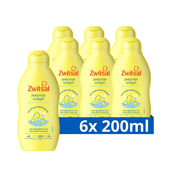 Zwitsal Aanbieding: Zwitsal Zeepvrije Wasgel (5 flessen - 200 ml)  SZW00086 - 1