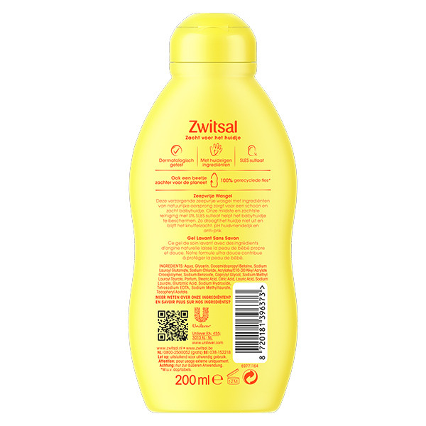 Zwitsal Baby Zeepvrije Wasgel (200 ml)  SZW00085 - 2