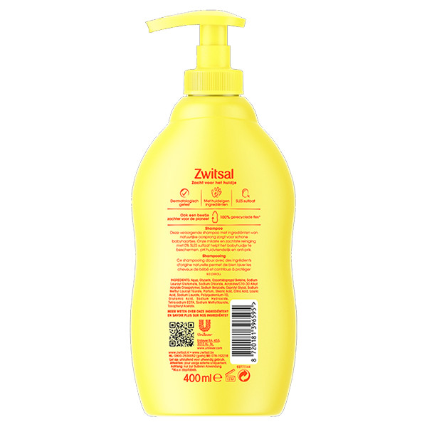 Zwitsal Shampoo Gevoelige Babyhuid (400 ml)  SZW00081 - 2