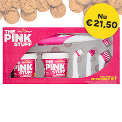 The Pink Stuff Miracle Scrubber Kit (inclusief 2 x reinigingspasta)